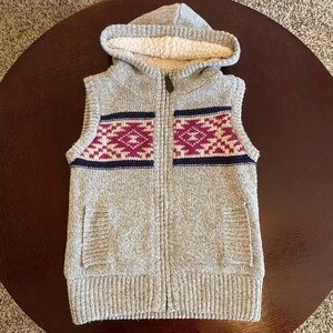 If It Were Me Sherpa Lined Hooded Sweater Vest |S